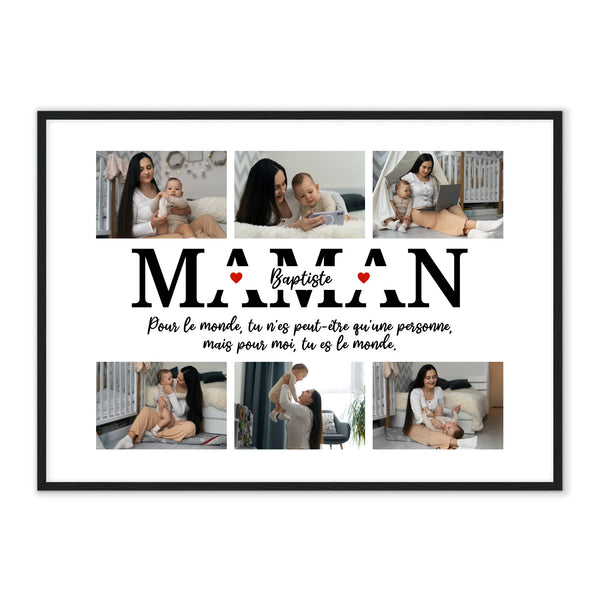Maman et photos - Affiche Personnalisée