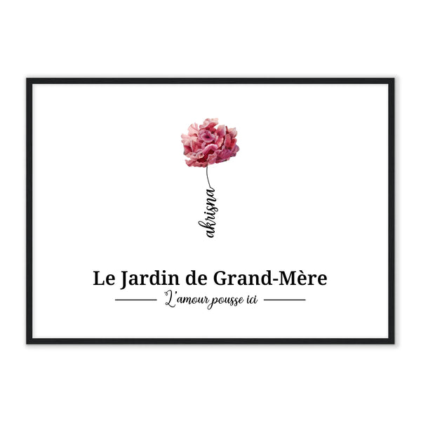 Le jardin de grand-mère - Affiche personnalisée