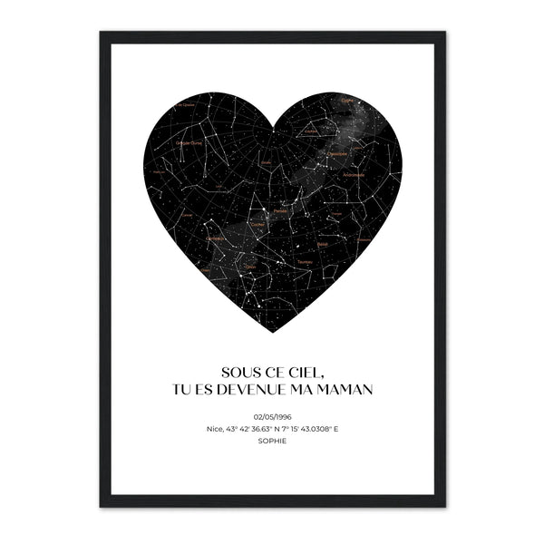 Carte céleste - Affiche Maman