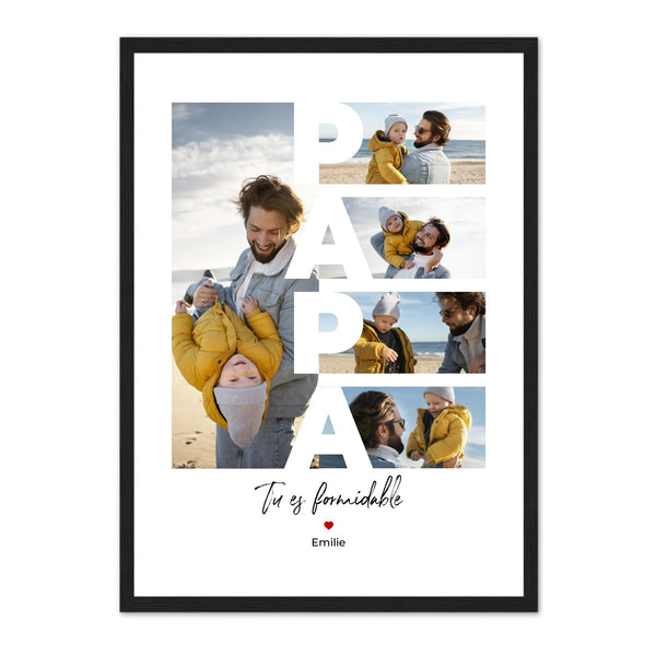 Papa collage - Affiche personnalisée
