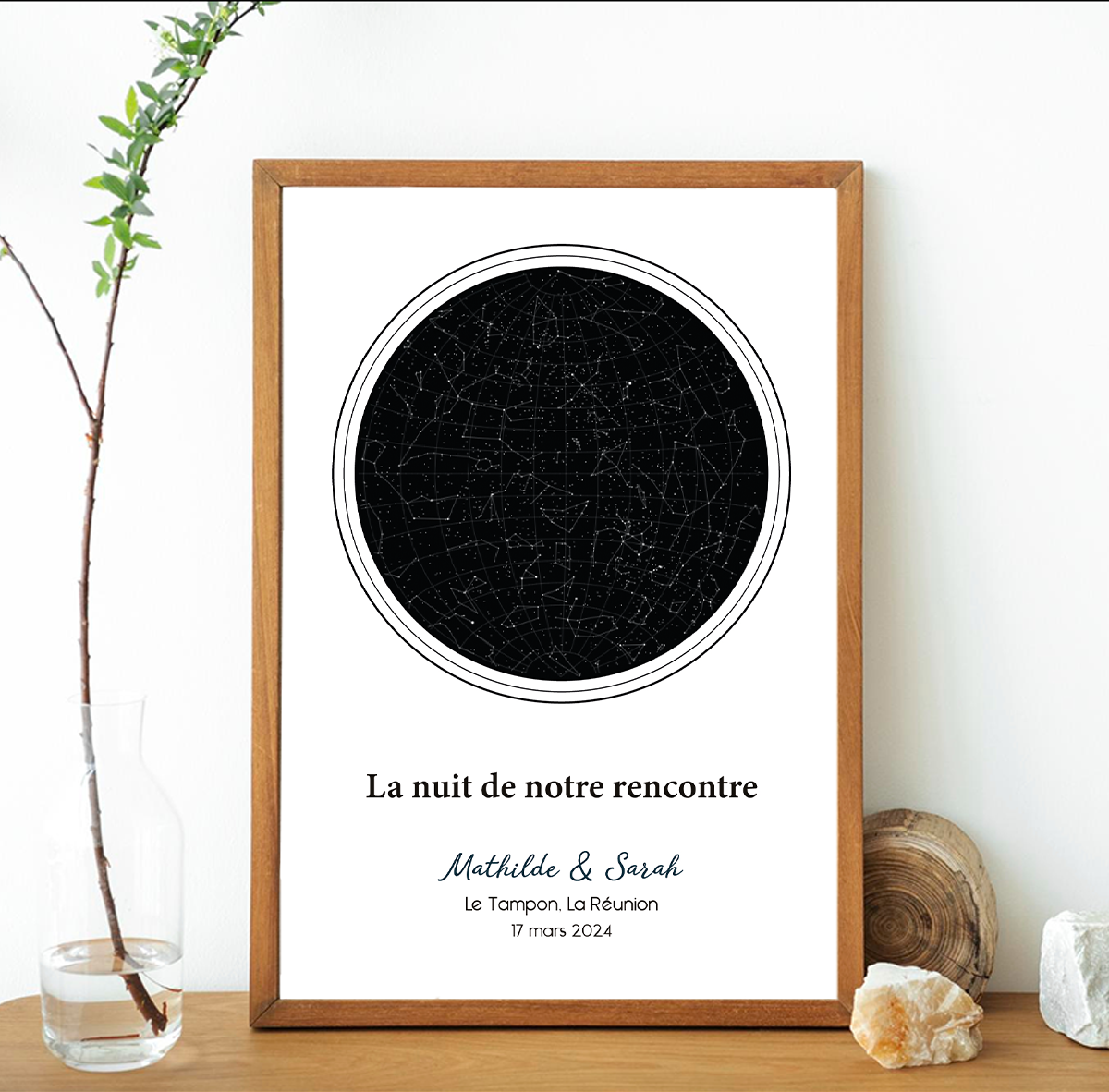 Affiche Personnalisée – Carte du Ciel Étoilé