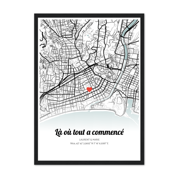 Affiche encadrée lieu de rencontre